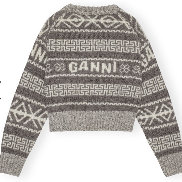 NWT Ganni Cropped Wool Sweater - Picture 5 of 6